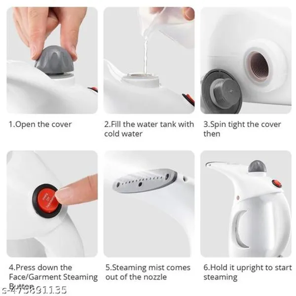 White_2-In-1_Portable_Handheld_Facial_And_Garment_Steamer_Fast_Heat-Up
