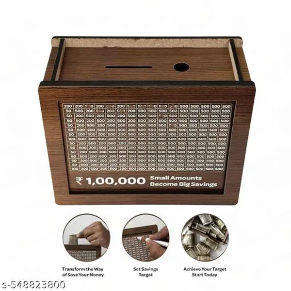 Brown_Wooden_Money_Piggy_Bank_Money_Saving_Box_100000_Rupees_Goal_Tracker