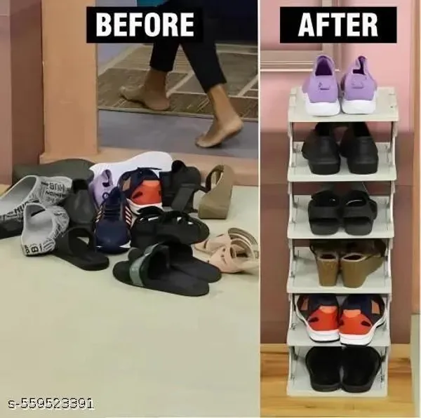 White_5_Layer_Shoes_Rack_For_Home_Plastic