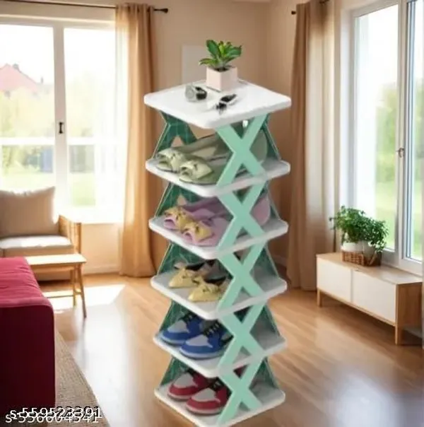 White_5_Layer_Shoes_Rack_For_Home_Plastic