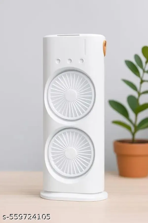 White_3-In-1_Usb-C_Rechargeable_Portable_Air_Cooler_fan_10W_Mist_Led_And_Quiet.