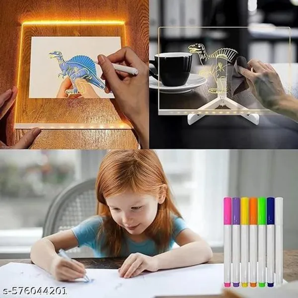 Multicolor_Led_3D_Acrylic_Message_Board_Diy_Rewritable_Writing_Pad_With_Light_15Cm