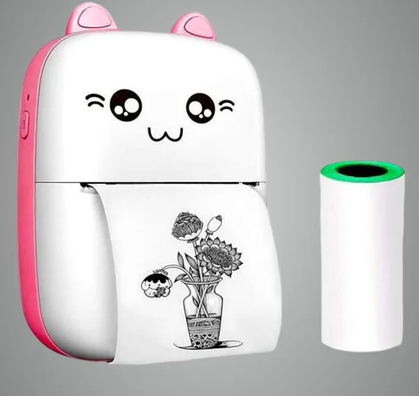 Pink_Portable_Label_And_Receipt_Printing_Mini_Thermal_Printer