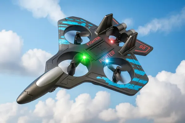X25_FIGHTER_AIRCRAFT_DRONE_SERIES_WITH_REMOTE_CONTROL,_LED_LIGHTS,360_DEGREE_ROTATION_FOR_KIDS.