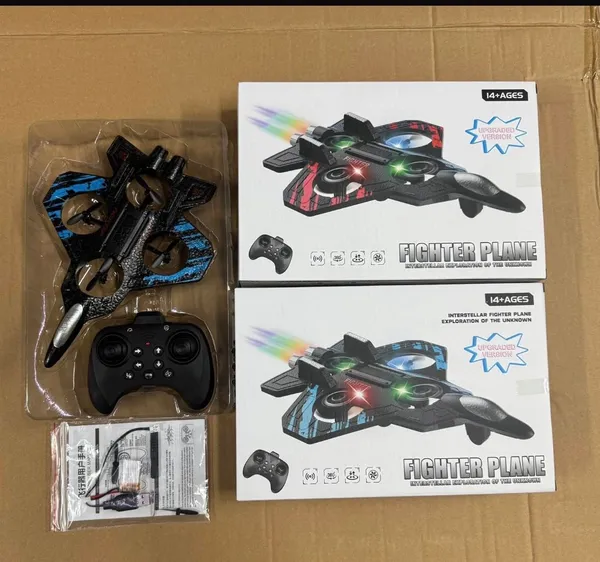 X25_FIGHTER_AIRCRAFT_DRONE_SERIES_WITH_REMOTE_CONTROL,_LED_LIGHTS,360_DEGREE_ROTATION_FOR_KIDS.