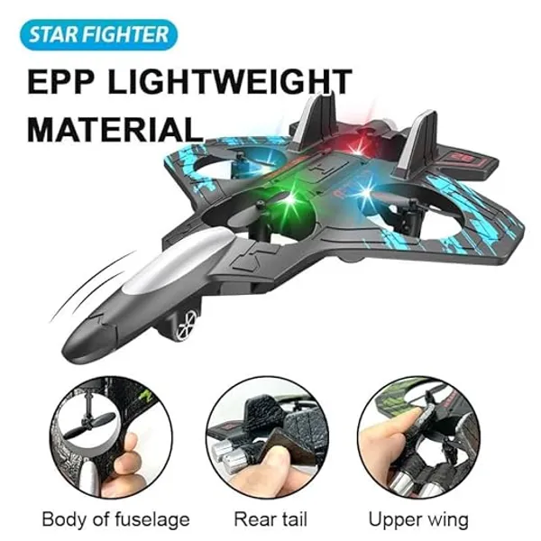 X25_FIGHTER_AIRCRAFT_DRONE_SERIES_WITH_REMOTE_CONTROL,_LED_LIGHTS,360_DEGREE_ROTATION_FOR_KIDS.