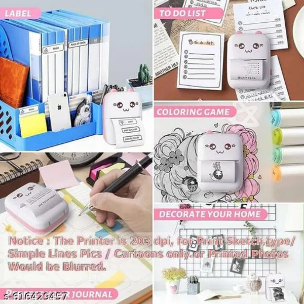 Pink_Portable_Label_And_Receipt_Printing_Mini_Thermal_Printer