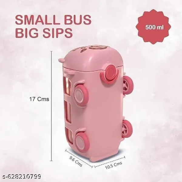 Multicolor_Bus_Shaped_With_Movable_Wheels_Drinking_Picnic_Bottle_With_Straw_Sipper_Bottle_For_Kids