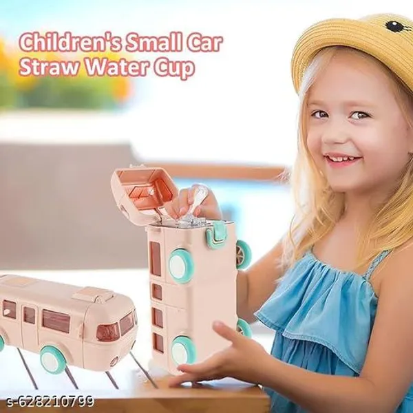 Multicolor_Bus_Shaped_With_Movable_Wheels_Drinking_Picnic_Bottle_With_Straw_Sipper_Bottle_For_Kids