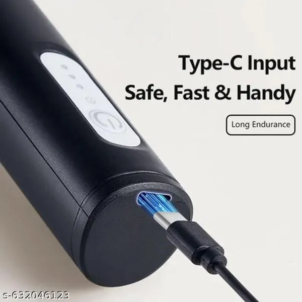 Black_Rechargeable_Milk_Frother_With_Usb-C_Charging_3-Speed_Stainless_Steel_Whisk