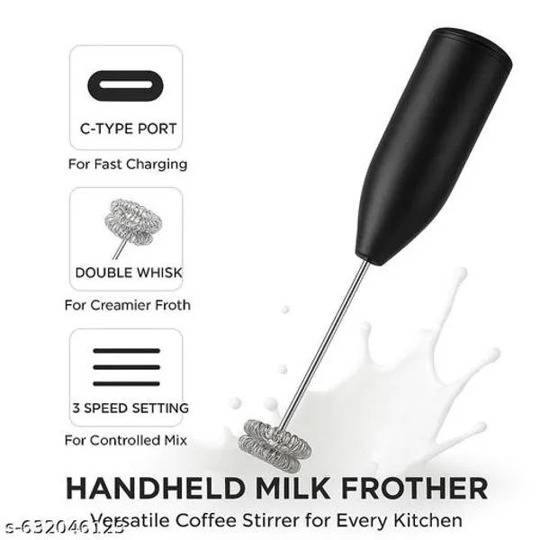 Black_Rechargeable_Milk_Frother_With_Usb-C_Charging_3-Speed_Stainless_Steel_Whisk