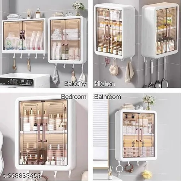 White_Durable_Plastic_Wall_Cabinet_With_Dual_Cleaar_Doors_Kitchen_Wall_Rack_Organizer
