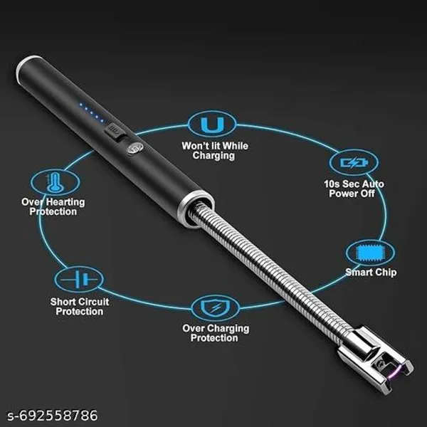 Black_Rechargeable_Electric_Gas_Lighter_Plasma_Lighter_For_Kitchen