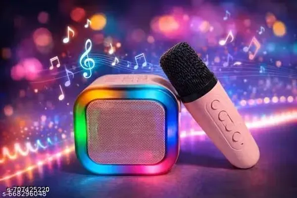Multicolor_K12_Mini_Bluetooth_Karaoke_Speaker_With_2_Mics_5W_5_Voice_Effects_Led_Lights_Rechargeable_4H_Playtime_For_Kids_And_Adults