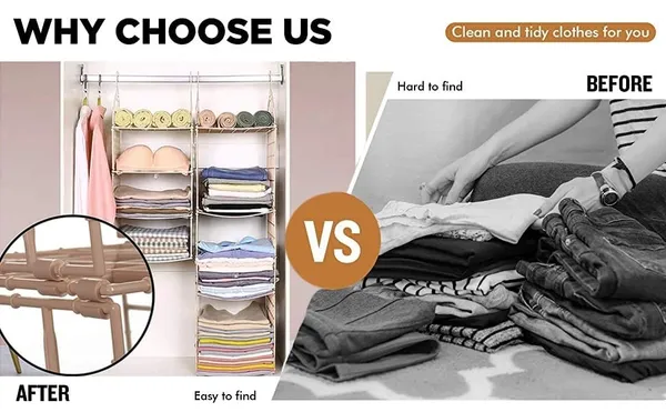 White_5_Layer_Folding_Clothes_Storage_Racks_Dormitory_Closet_For_Students_Wardrobe_Shelves