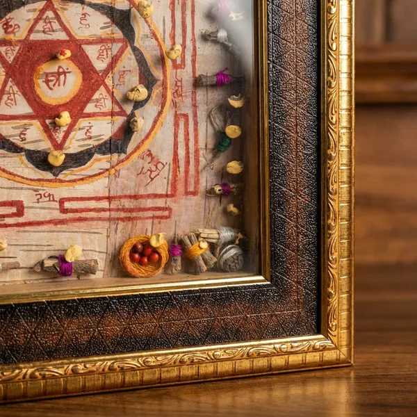 Tantr_Nivarak_MahaTara_DasMahavidya_Golden_Premium_Quality_Yantra_On_Bhojpatra_Framed_Art