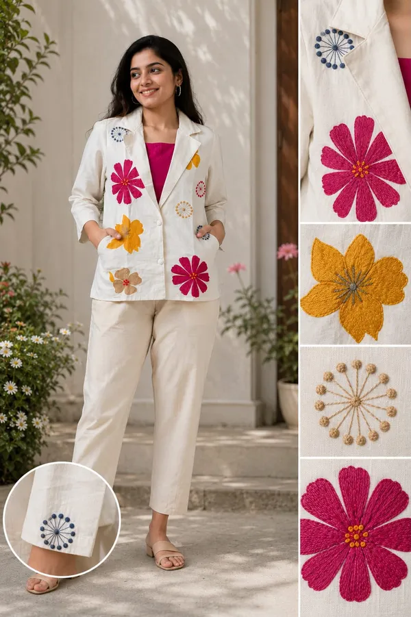 Rangnoor_Women's_Premium_Cotton_Floral_Embroidered_3-Piece_Co-ord_Set_with_Jacket_-_Off_White_&_Pink