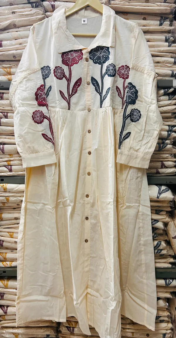 Women's_White_&_Red_Cotton_Embroidered_Anarkali_Gown