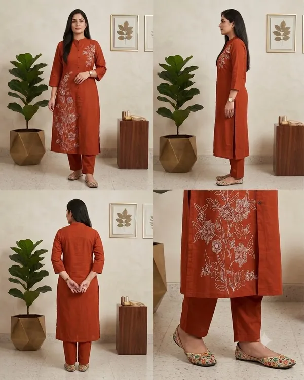 Women's_Rust_Orange_Cotton_Slub_Embroidered_Co-ord_Set