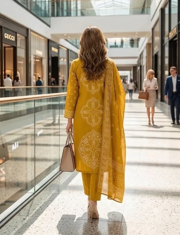 Women's_Mustard_Muslin_Printed_Kurta_Set_with_Dupatta