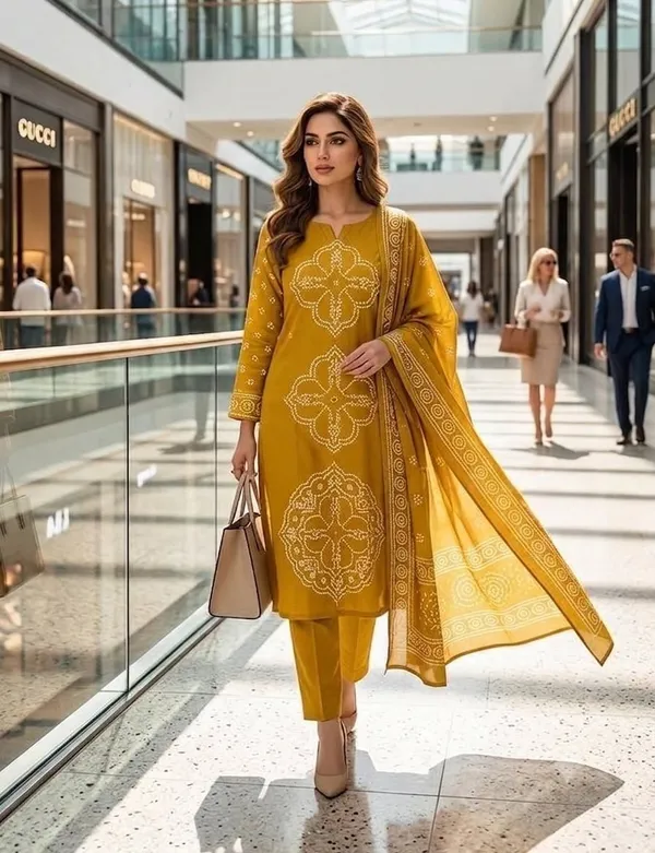 Women's_Mustard_Muslin_Printed_Kurta_Set_with_Dupatta