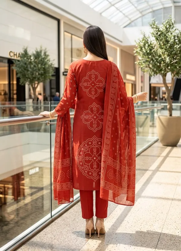 Women's_Rust_Red_Muslin_Printed_Kurta_Set_with_Dupatta