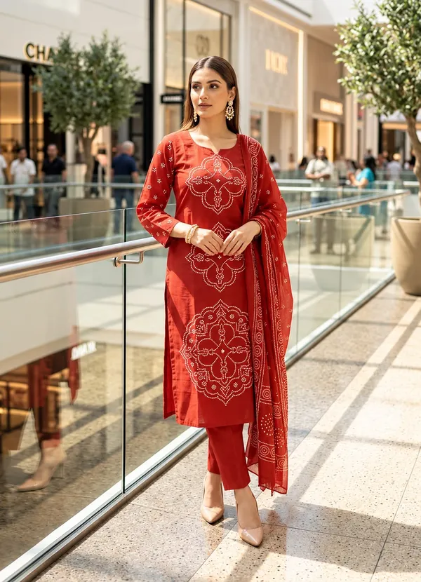 Women's_Rust_Red_Muslin_Printed_Kurta_Set_with_Dupatta
