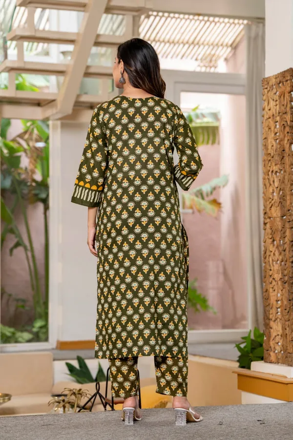 Women's_Olive_Green_Printed_Cotton_Suit_Set_with_Mirror_Work