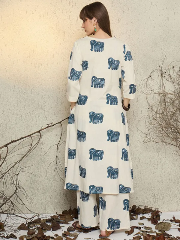 Women's_Cream_&_Blue_Elephant_Print_Cotton_Flex_Co-ord_Set