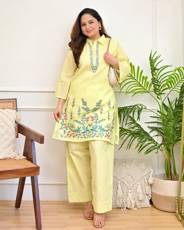 Women�s_Black_Cotton_Flex_Embroidered_Co-ord_Set