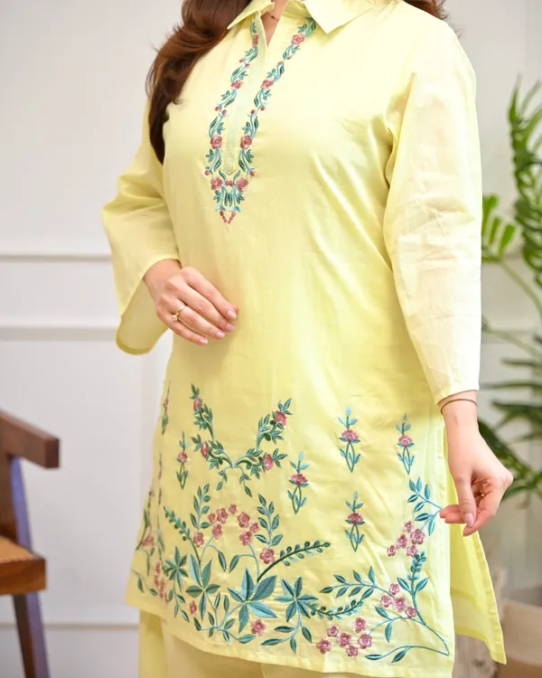 Women�s_Black_Cotton_Flex_Embroidered_Co-ord_Set