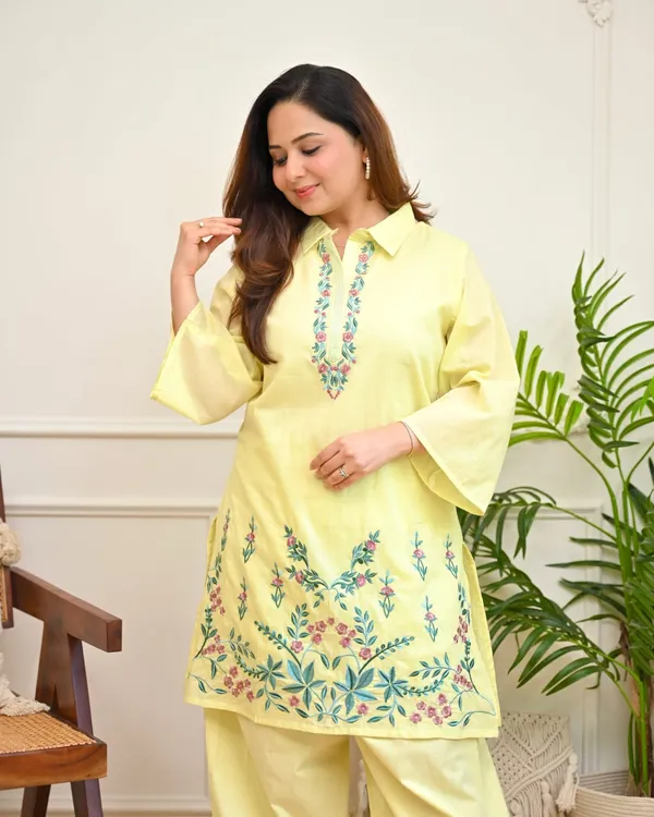 Women�s_Black_Cotton_Flex_Embroidered_Co-ord_Set