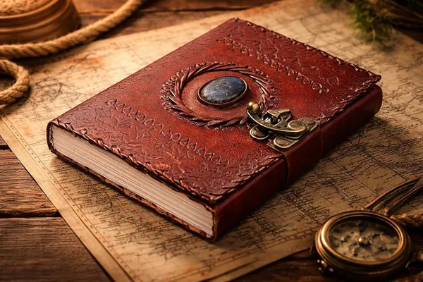 Premium_Handmade_Vintage_Leather_Diary_With_Antique_Metal_Lock_Stone_Embossed_Design_200_Pages_Unruled_Thick_Paper_Luxury_Travel_Notebook_For_Writing_Sketching_Personal_Aesthetic_Gift_For_Men_Women