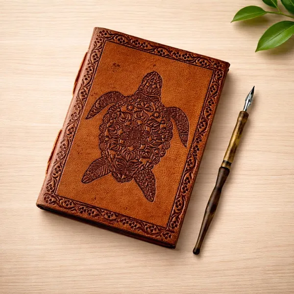 Premium_Handmade_Leather_Diary_Notebook_Turtle_Embossed_Vintage_Rustic_Writing_Sketch_Notebook_Unruled_Travel_Diary_For_Gratitude_Memory_Personal_Use_Aesthetic_Gift_For_Men_Women_3