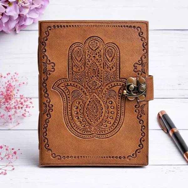Premium_Handmade_Leather_Diary_Notebook_Hamsa_Hand_Embossed_Vintage_Rustic_Lock_Diary_Unruled_Writing_For_Gratitude_Travel_Sketching_Personal_Use_Boho_Spiritual_Aesthetic_Gift_For_Men_Women