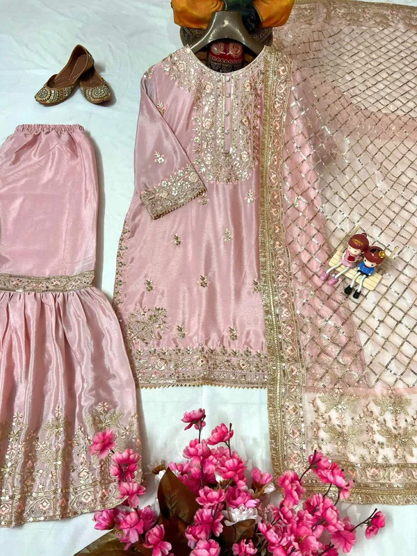Chinnon_Gharrara_Set_With_Net_Dupatta