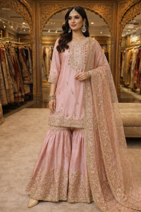 Chinnon_Gharrara_Set_With_Net_Dupatta