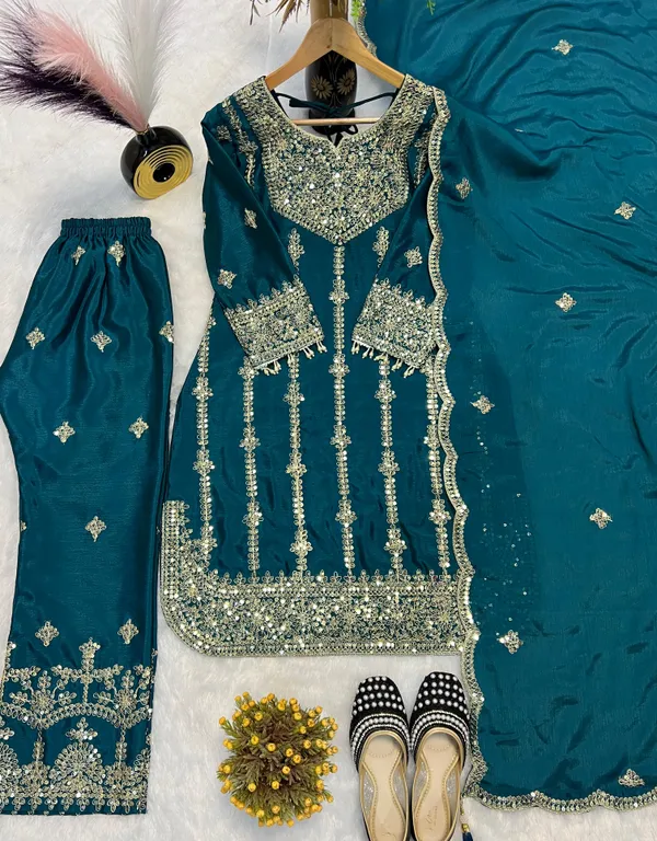 Chinnon_Silk_Kurta_Plazzo_Set