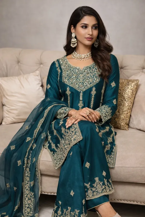 Chinnon_Silk_Kurta_Plazzo_Set