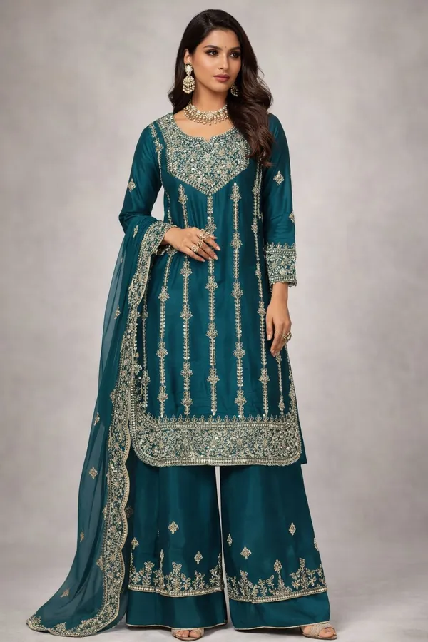 Chinnon_Silk_Kurta_Plazzo_Set