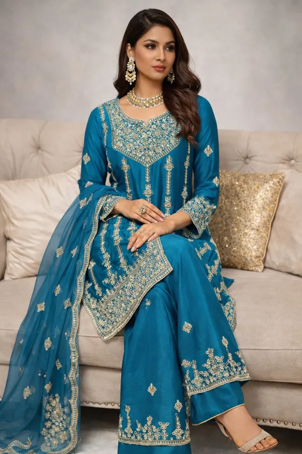 Chinnon_Silk_Kurta_Plazzo_Set