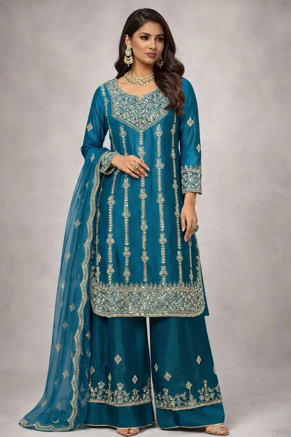 Chinnon_Silk_Kurta_Plazzo_Set