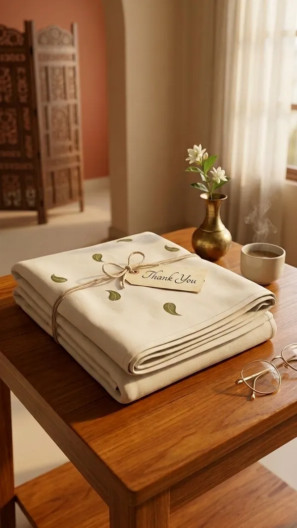Tilak_Leaf_Green-Premium_Cotton_Linen_Digital_Print_Fabric