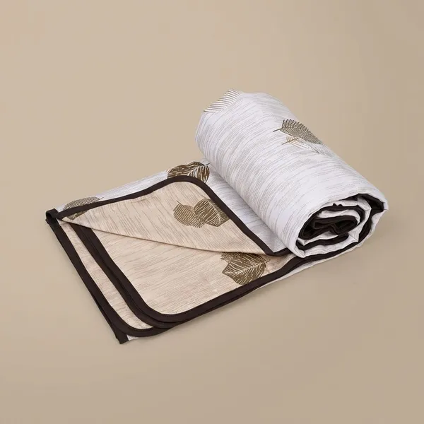 Brown_100%_Cotton_Cambric_Ac_Dohar_With_Leaf_Pattern