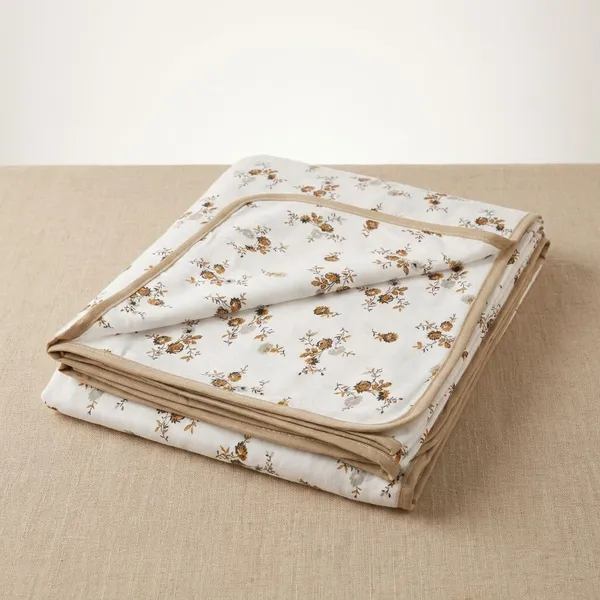 White_And_Brown_100%_60S_Cotton_Cambric_Ac_Dohar_White_Edition_Flower_Motifs