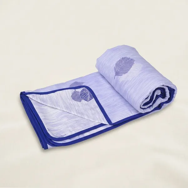 Blue_100%_Cotton_Cambric_Ac_Dohar_With_Leaf_Pattern