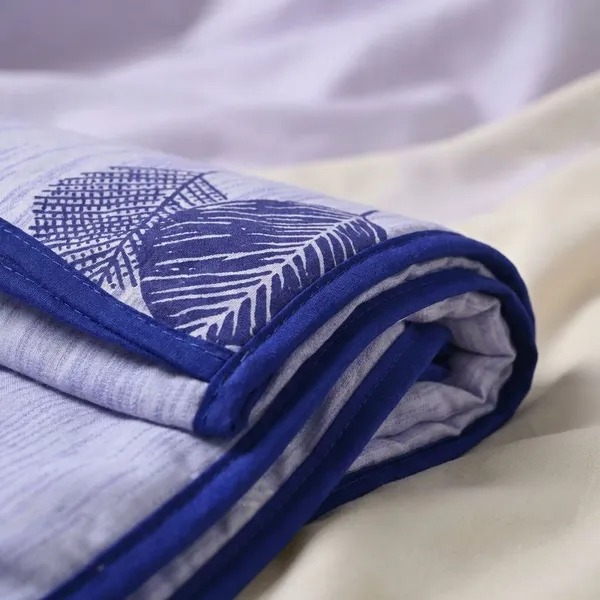 Blue_100%_Cotton_Cambric_Ac_Dohar_With_Leaf_Pattern