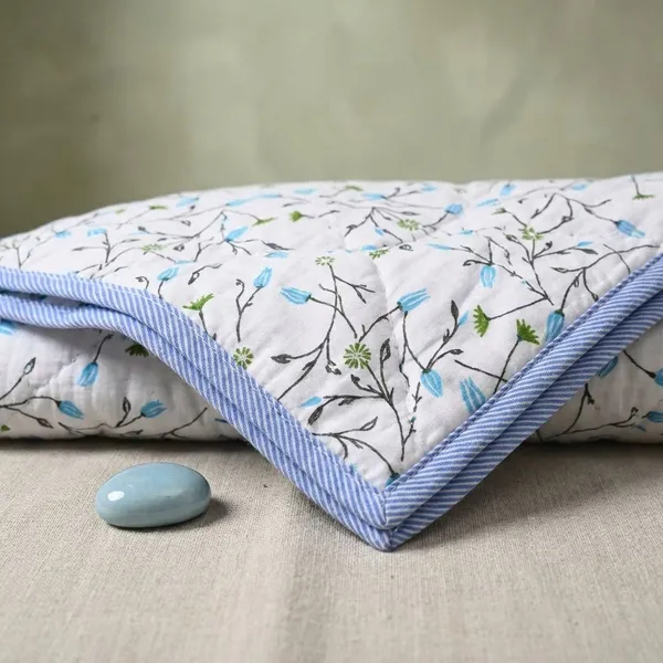 Green_And_Blue_100%_60S_Cotton_Cambric_Ac_Dohar_White_Edition_Flowers