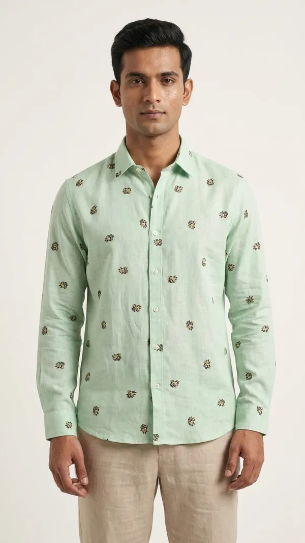 Vibrant_Leaves_Motif_Light_Green-Premium_Cotton_Linen_Digital_Print_Fabric
