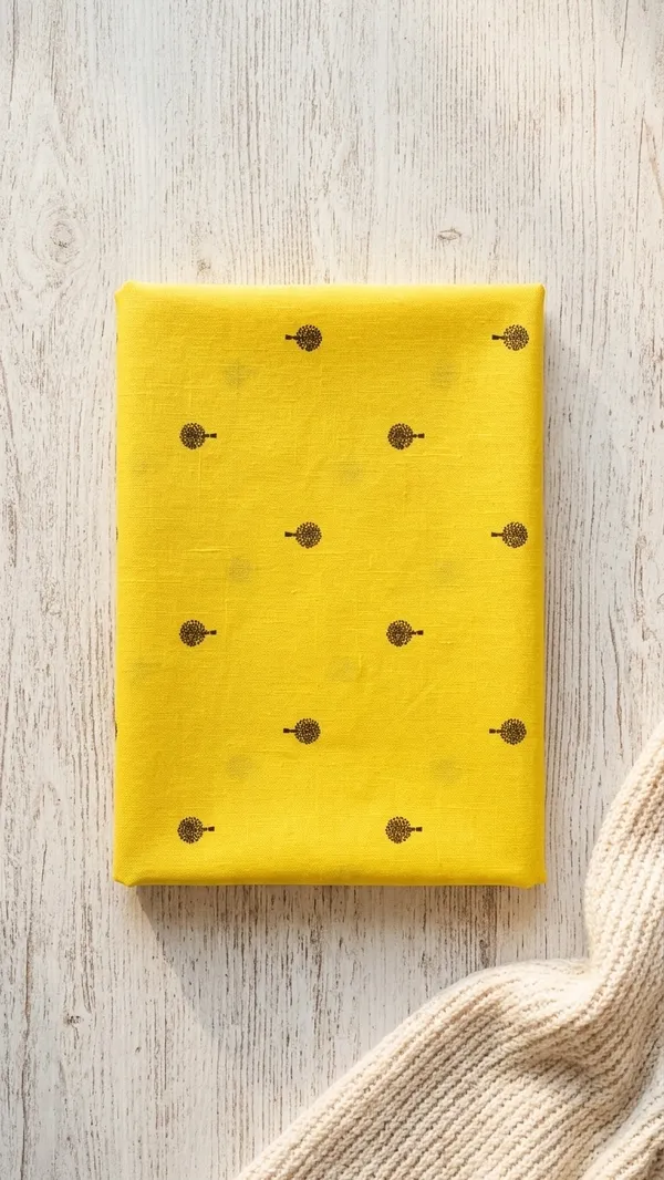 Tree_Yellow-Premium_Cotton_Linen_Digital_Print_Fabric